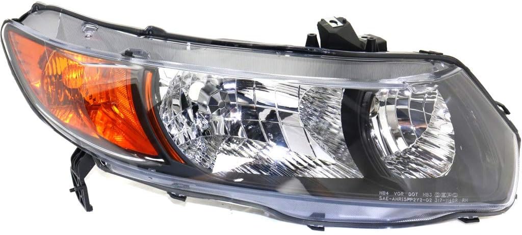 Passenger Side Headlight Assembly for Honda Civic Coupe 2006-2009 L871046