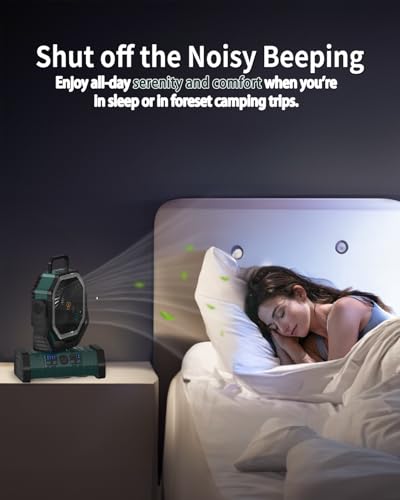 Battery Operated Portable Oscillating Fan with LED Lantern Light 20000mAh Rechargeable R106876
