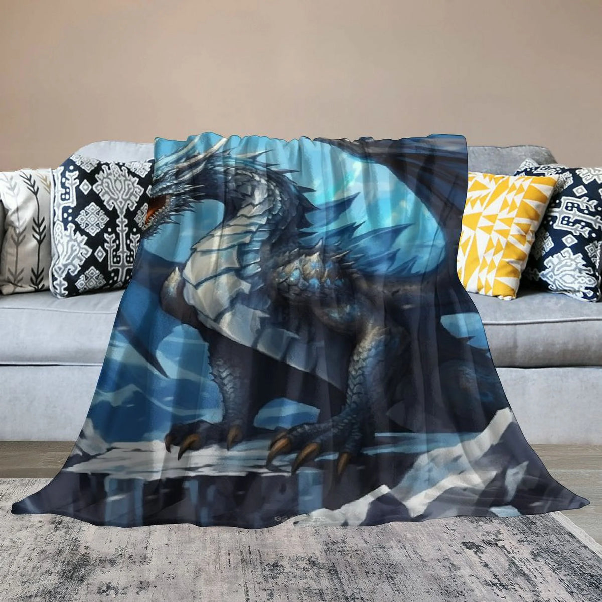 Dragon Throw Blanket Soft Cozy Warm Blanket A349