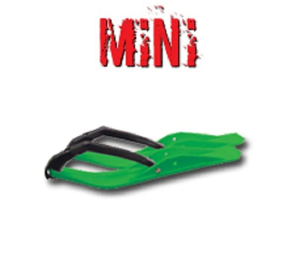Red Snowmobile Skis with Black Loops J779