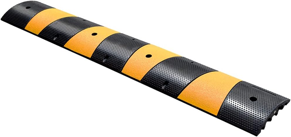2 Channel Rubber Speed Humps with Reflective Yellow Targets, 1 Pack T78251