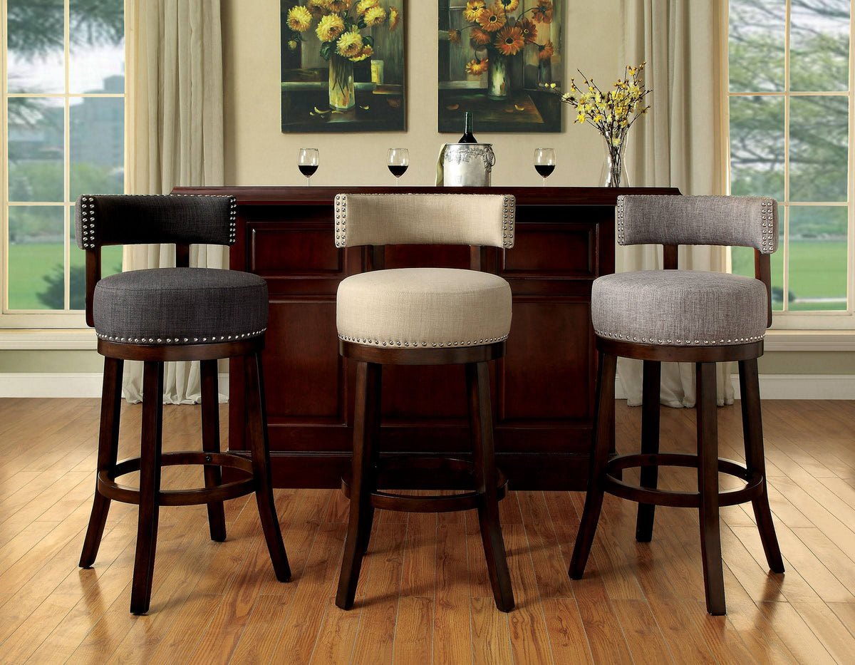 Gray 24x22 Bar Stool Set of 2 D1207