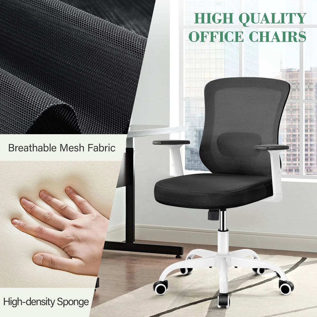 White Ergonomic Mesh Office Chair L336