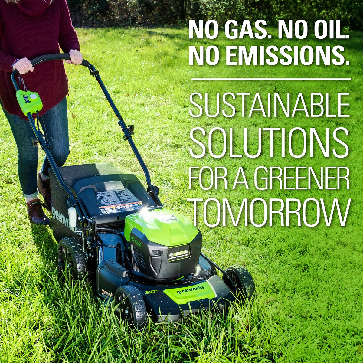 40V 20 Brushless Push Lawn Mower with 4.0 Ah Battery & Quick Charger U551742