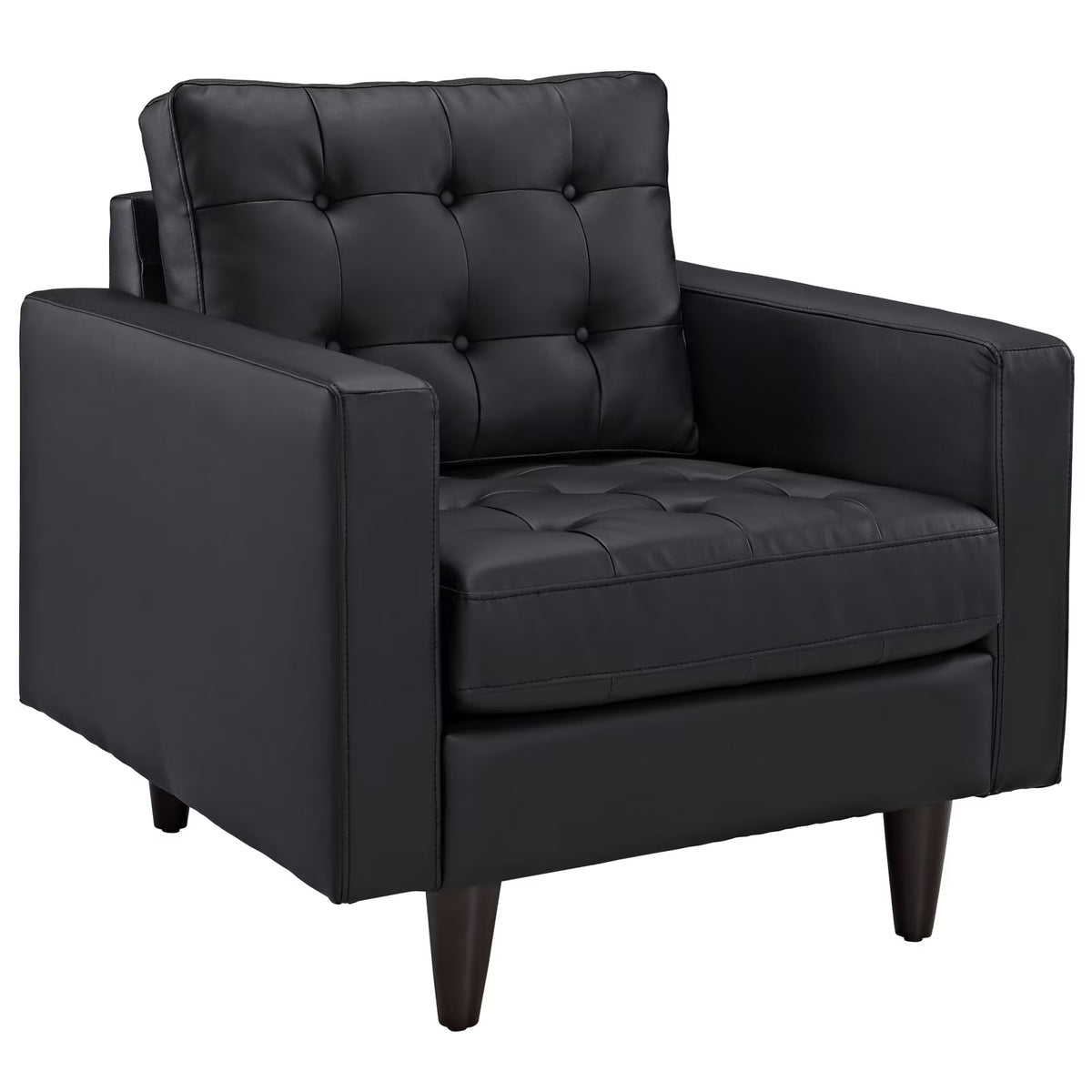 Black Leather Armchair W808226