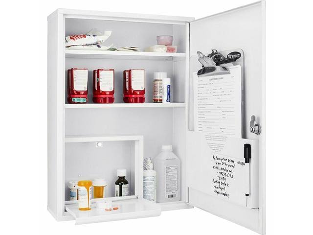White Key Lock Wall Mount Security Cabinet J320