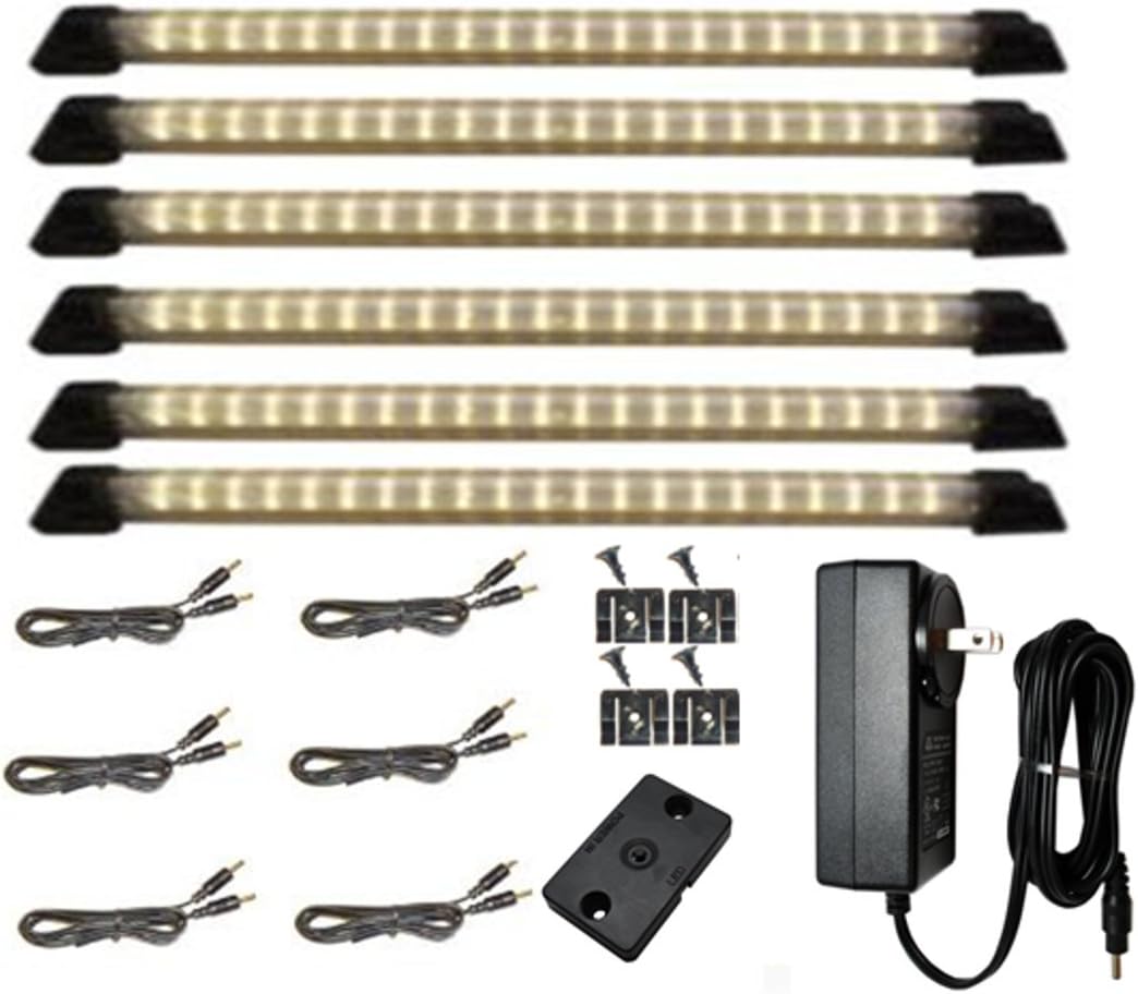 LED Light Panels Deluxe Kit 3 Panels 10 inch Warm White 3000K Under Cabinet Lighting Pack of 2 C7514