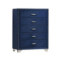 Blue Velvet 5 Drawer Dresser U77522