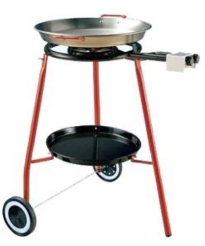 18-inch Carbon Steel Paella Pan Cooking Kit on Wheels Q343