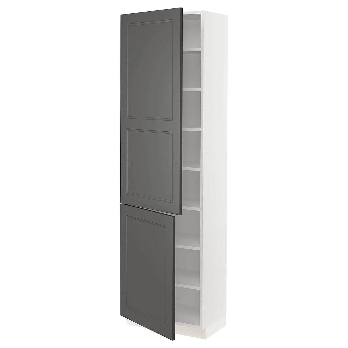 White High Cabinet with Shelves & 2 Doors O5504