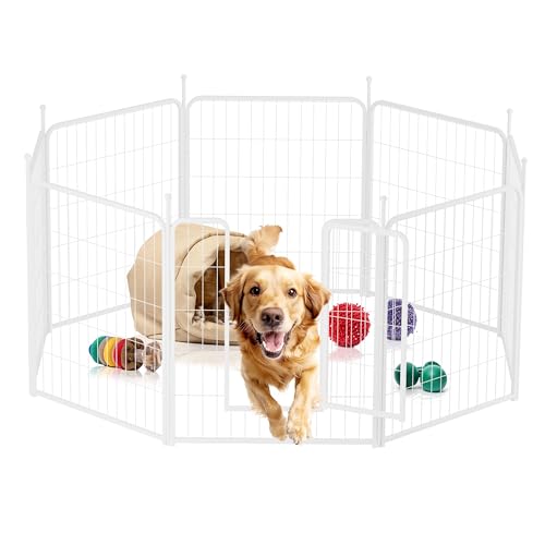 32 Inch 8 Panels Heavy Duty Metal Dog Playpen Z962242