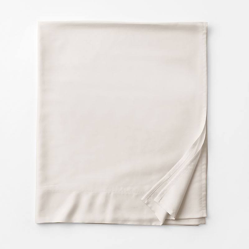 Beige King Tencel Lyocell Sateen Flat Sheet U77699