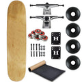 8.0" Natural Skateboard Complete with Silver Trucks and Black Wheels B58428
