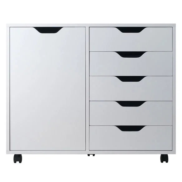 5 Drawer Wood Mobile Side Cabinet V178932