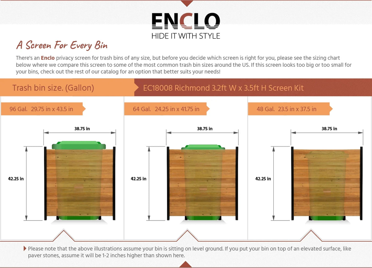 Outdoor Wood Privacy Screen Enclosure 42in H x 38in W 2 Panels G955999