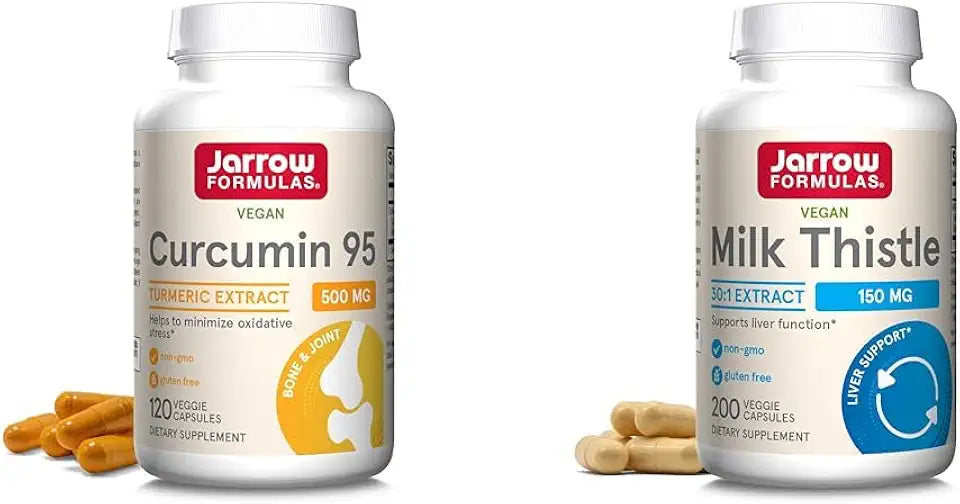 500mg Curcumin 95 Veggie Caps & 150 mg Milk Thistle Q8346