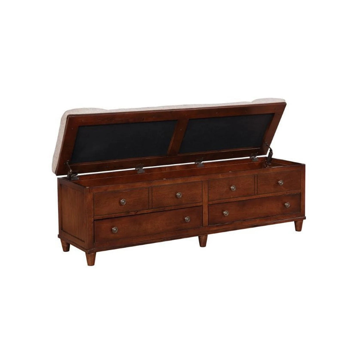 Rustic Umber Storage Bench Y947