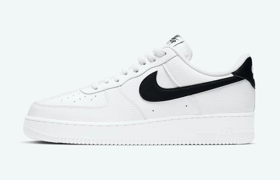 White Black Leather Sneaker Shoes Z6918