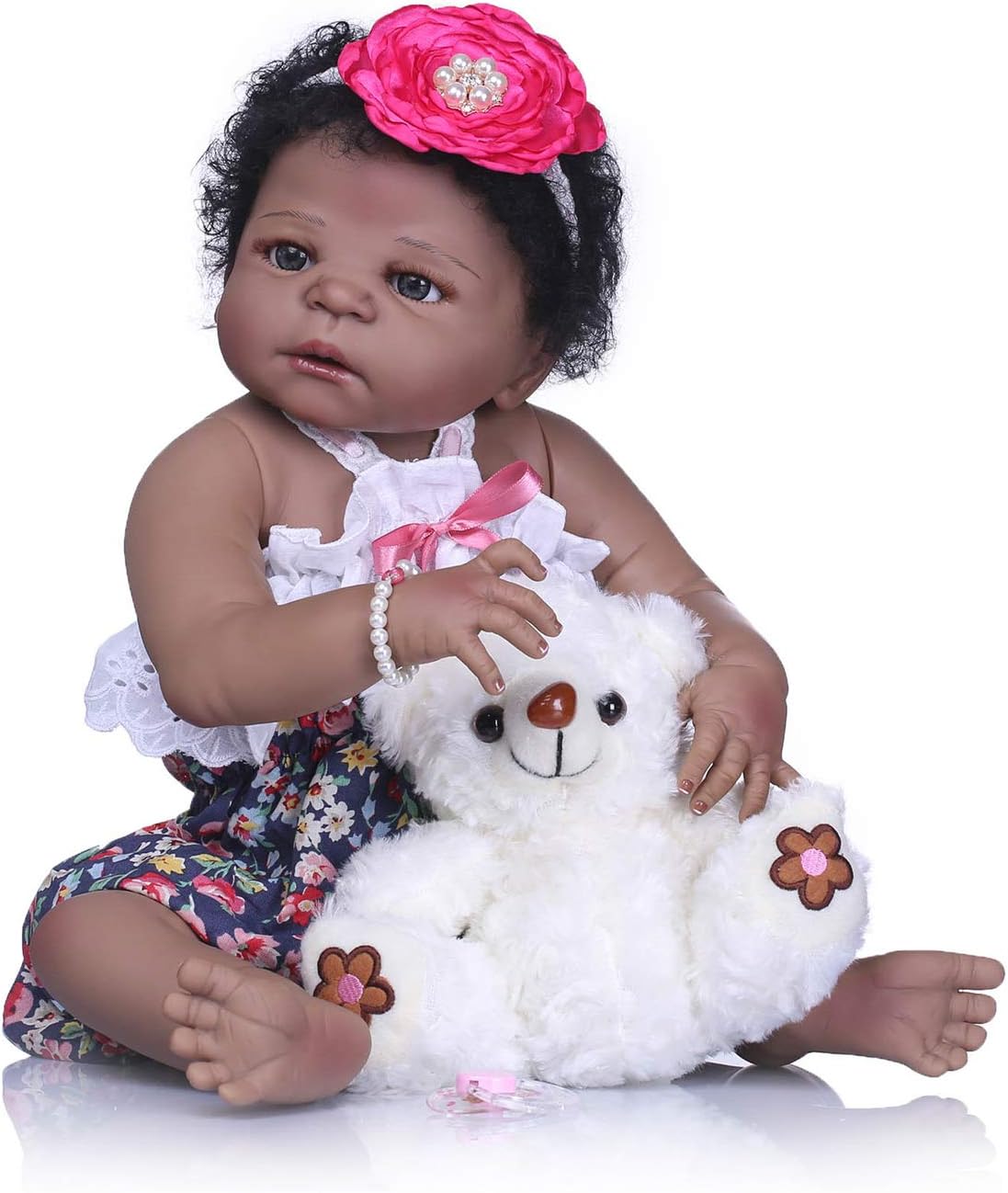 African American Twins Reborn Baby Dolls Silicone Vinyl Full Body Lifelike Waterproof Bathable Dolls Y687