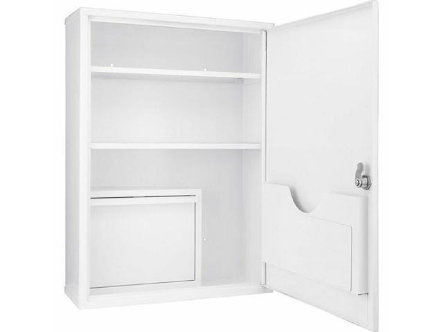 White Key Lock Wall Mount Security Cabinet J320