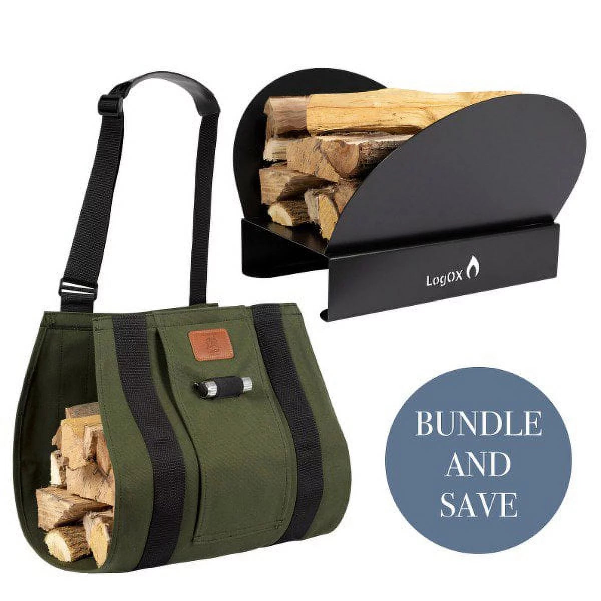 Firewood Carrier & Hearth Bin Firewood Rack Q364