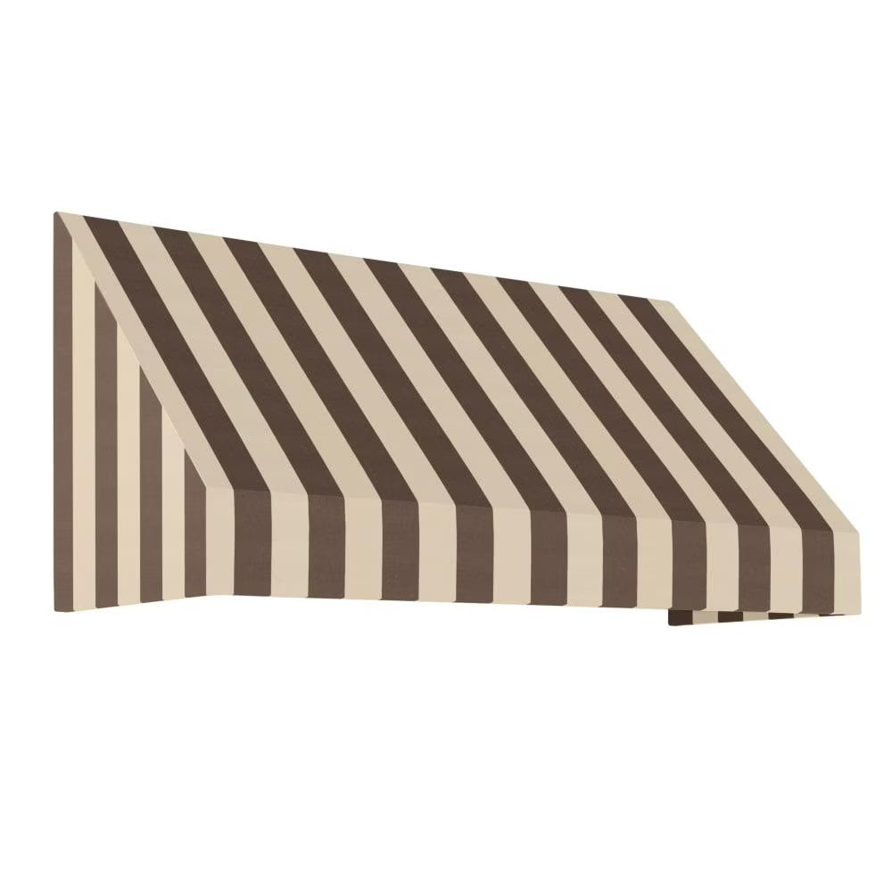 Brown/Tan Stripe Acrylic Fixed Awning Q823330