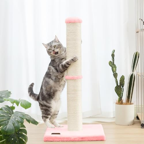 34 Inch Natural Sisal Cat Scratching Post L5502