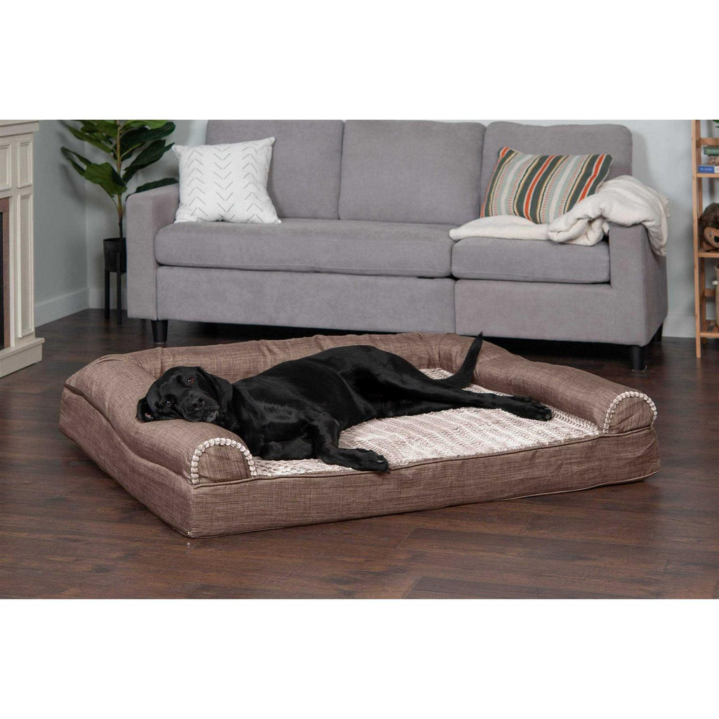 Luxe Fur & Performance Linen Sofa Bed Z875123