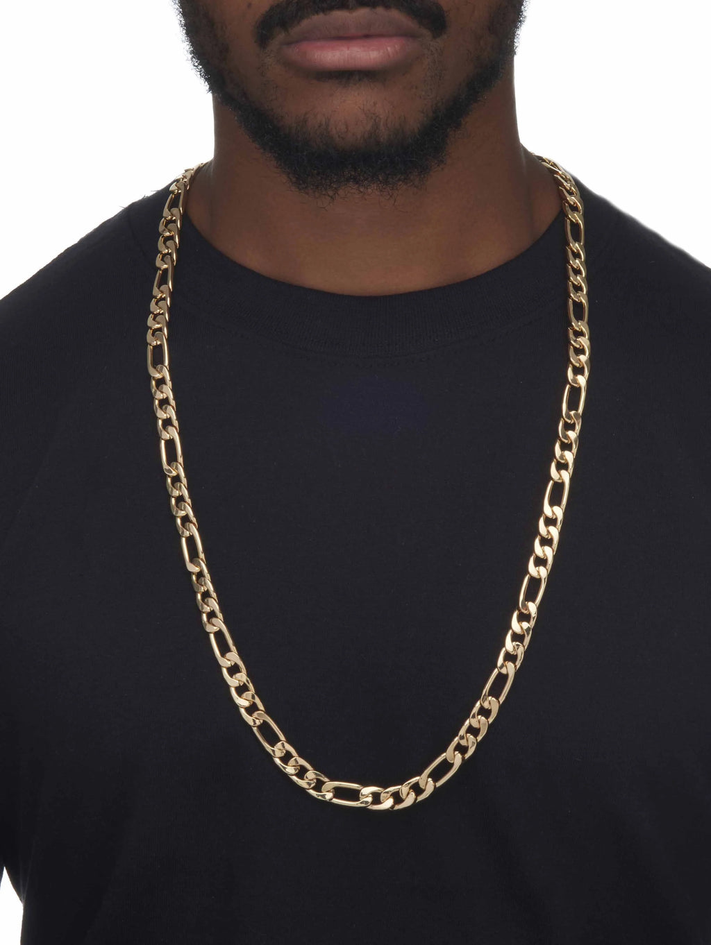 Figaro-Link Necklace in Yellow Goldtone 24" or 30" (9mm) N466