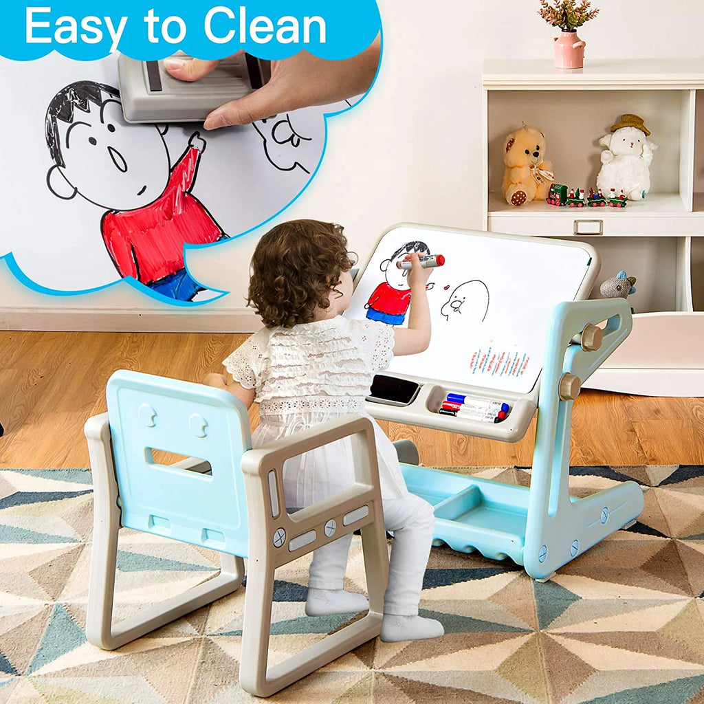 2 in 1 Kids Table & Chair Blue G5342
