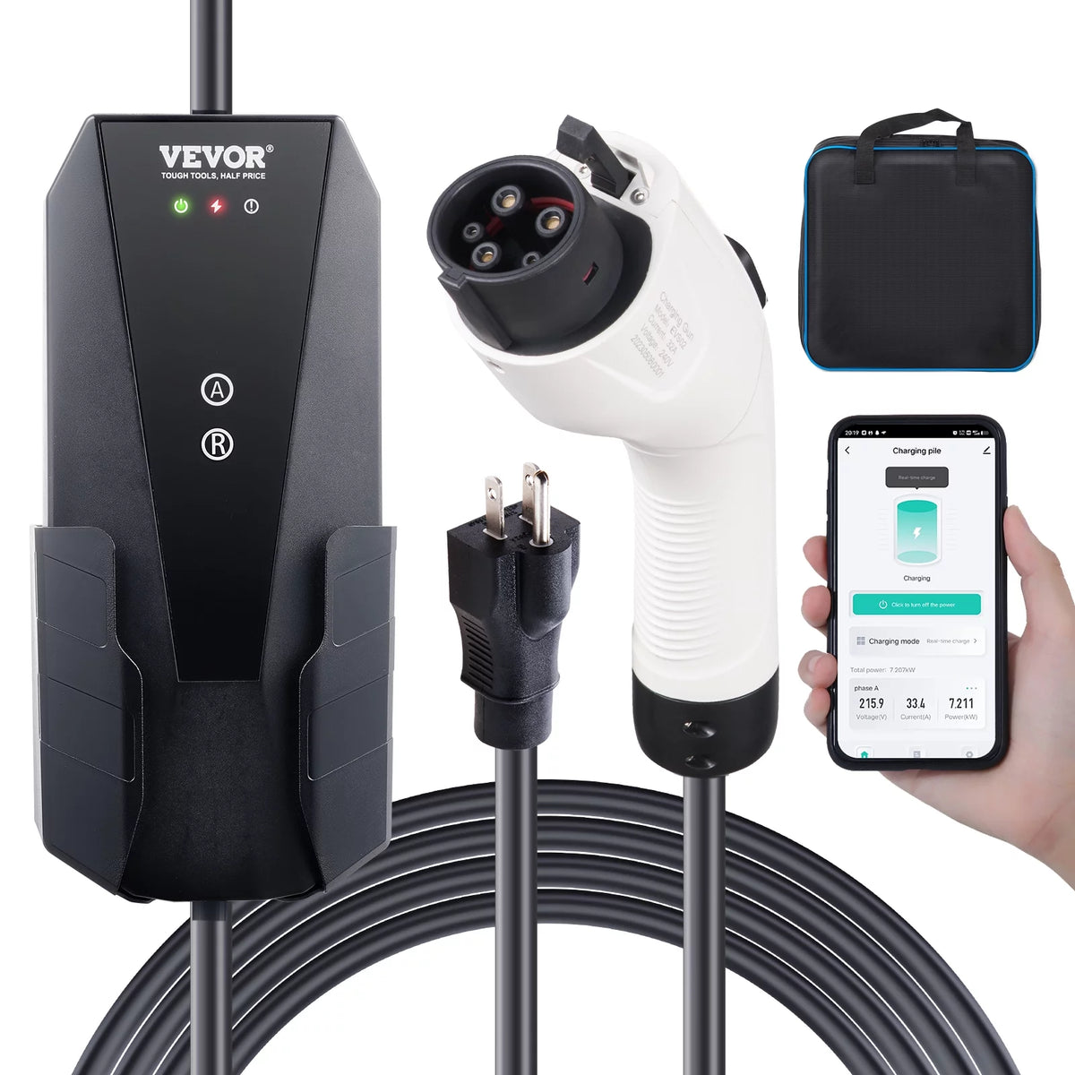 Portable EV Charger 16A 28 ft I39336