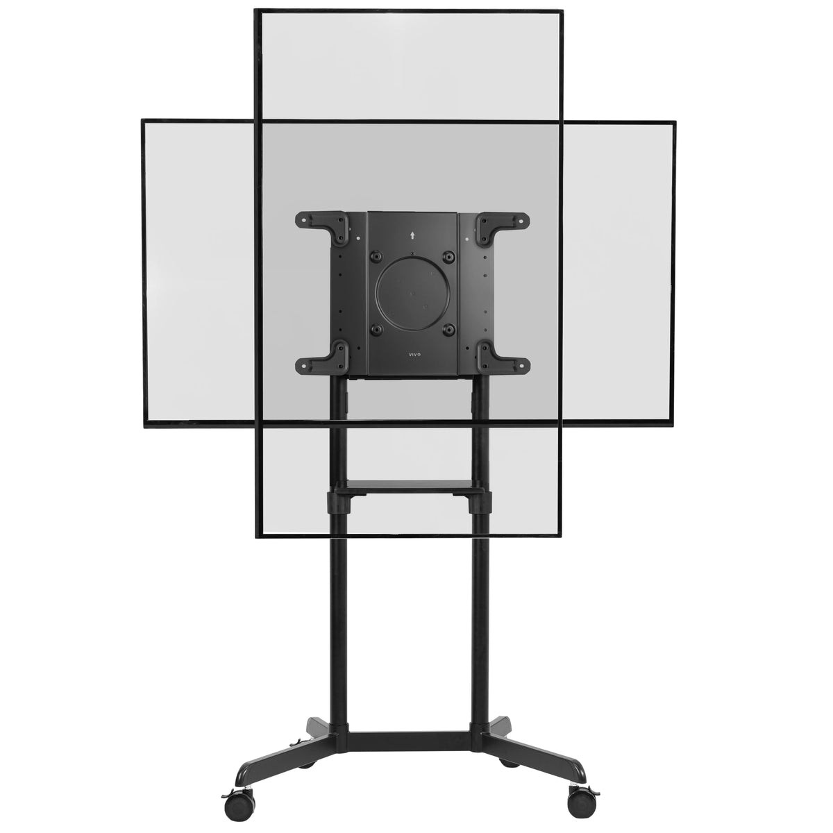 Black Mobile TV Cart for 32" to 88" Flat Screens V373