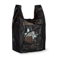 Black 18 Micron Thank You Plastic Bags 10 x 6 x 18 T78150