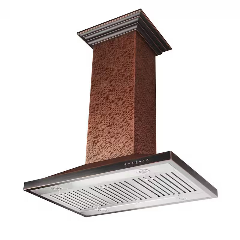 36 in. 400 CFM Convertible Island Mount Range Hood with LED Light E572