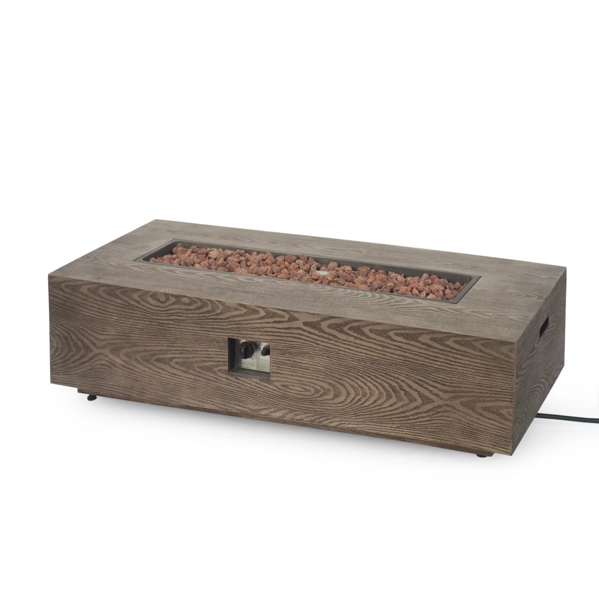 Lightweight Concrete Outdoor 50,000 BTU Rectangular Fire Pit T790109