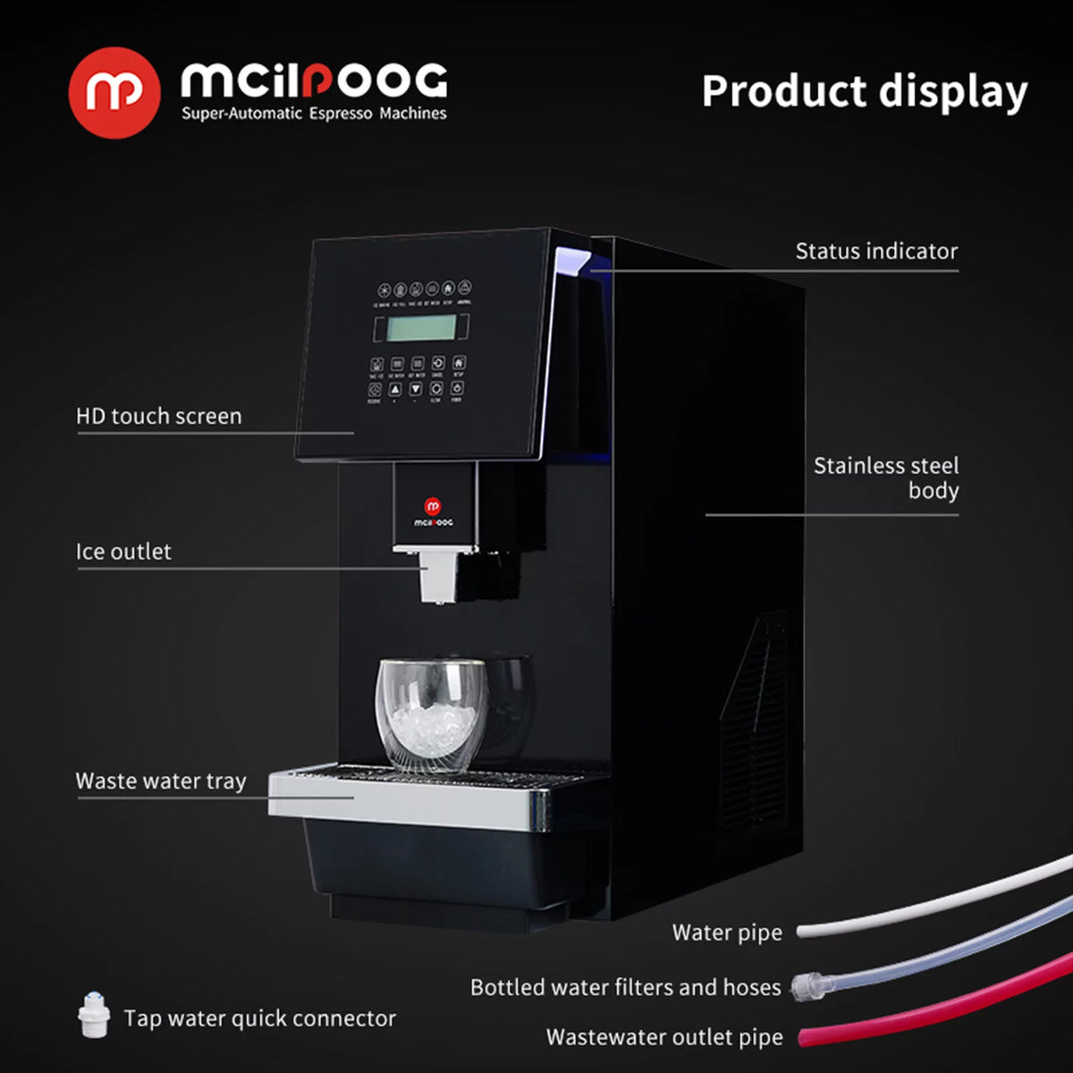 Fully Automatic Stainless Steel Ice Maker B972455
