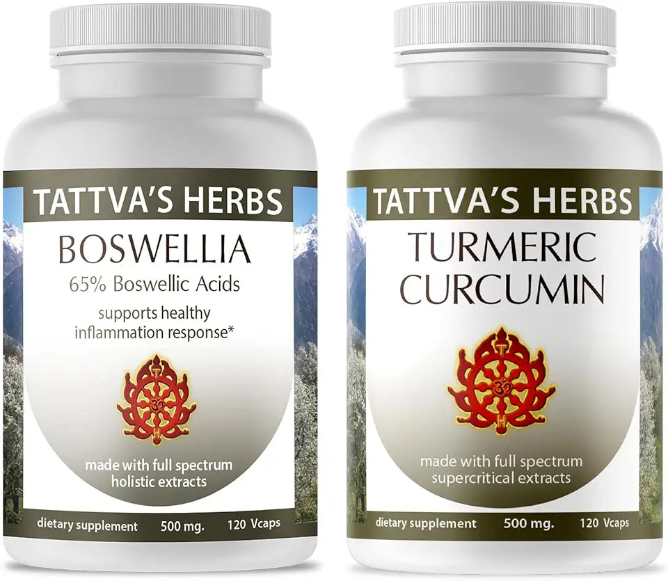 Turmeric Curcumin 500 mg 120 ct Plus Boswellia 500 mg 120 ct Q244