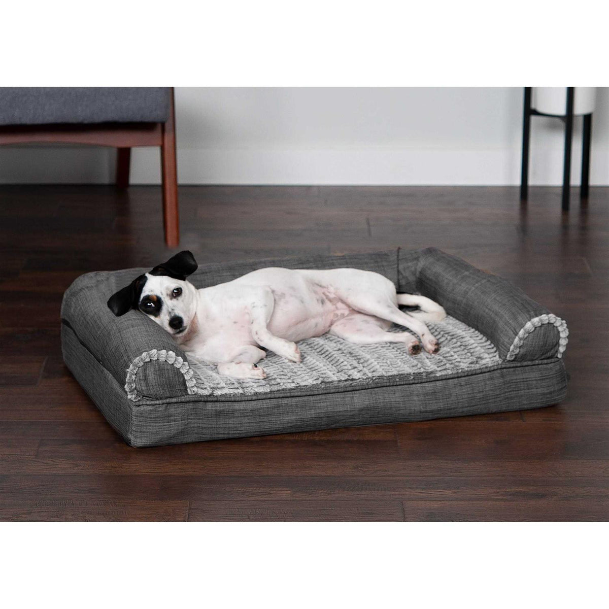 Luxe Fur & Performance Linen Sofa Bed Z875123