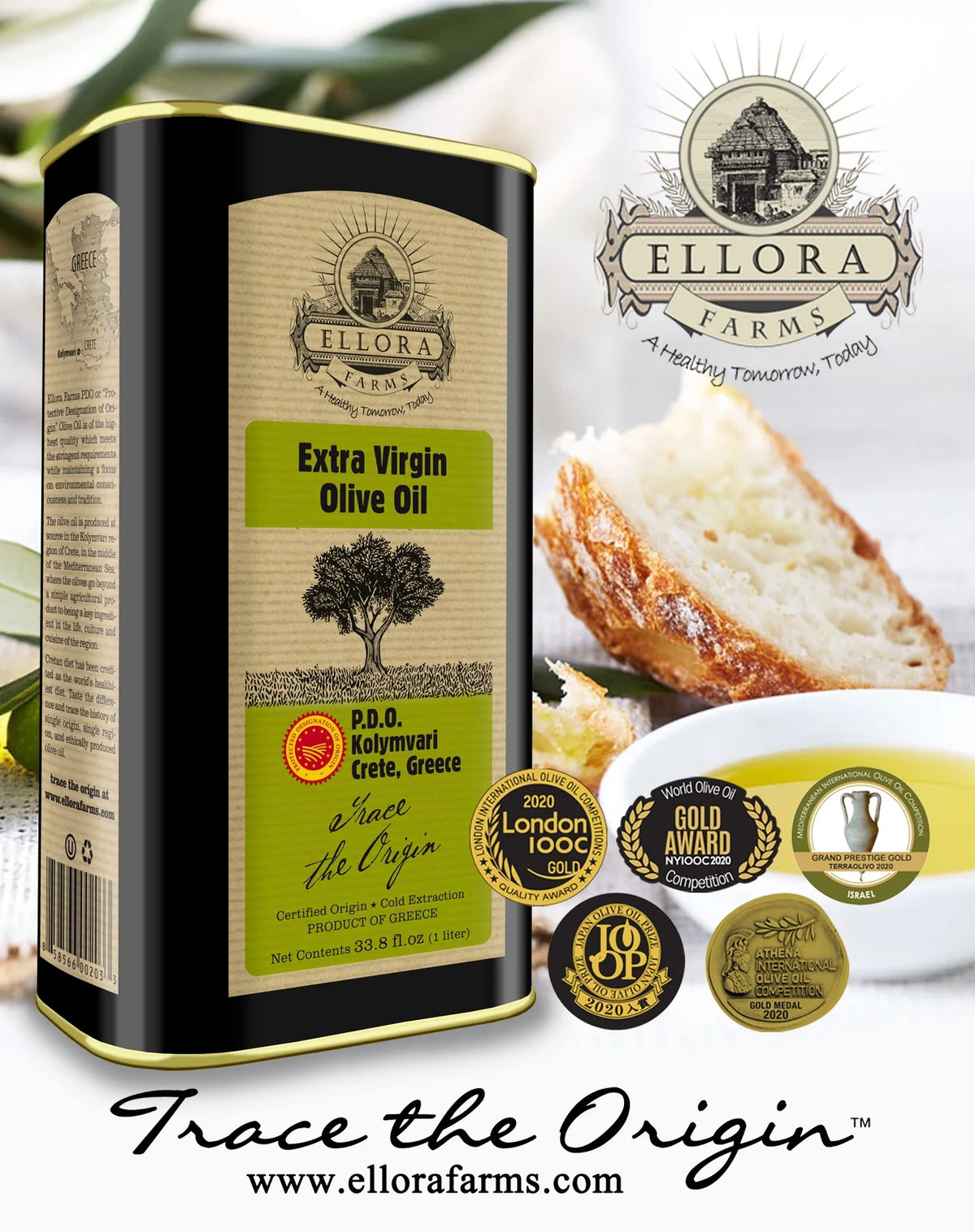 Greek Extra Virgin Olive Oil 33.8 oz Tin O3797