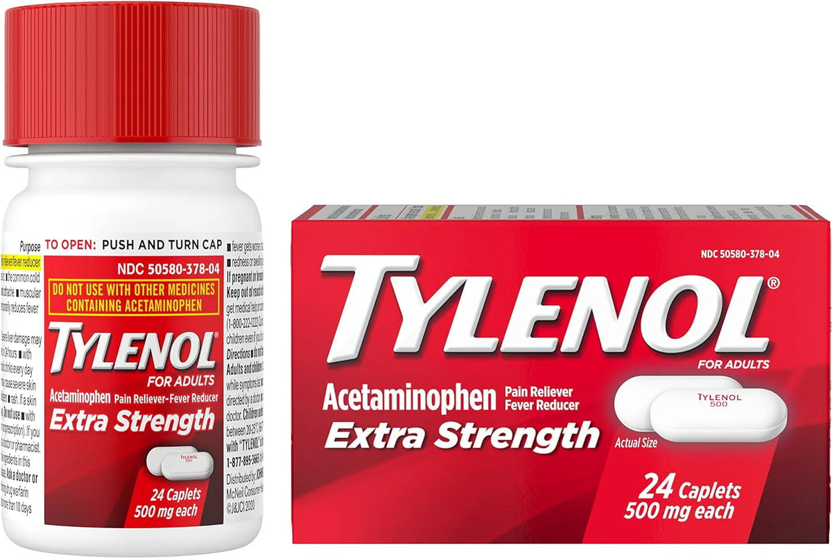 Extra Strength 500 mg Acetaminophen Caplets 100 Ct W552927
