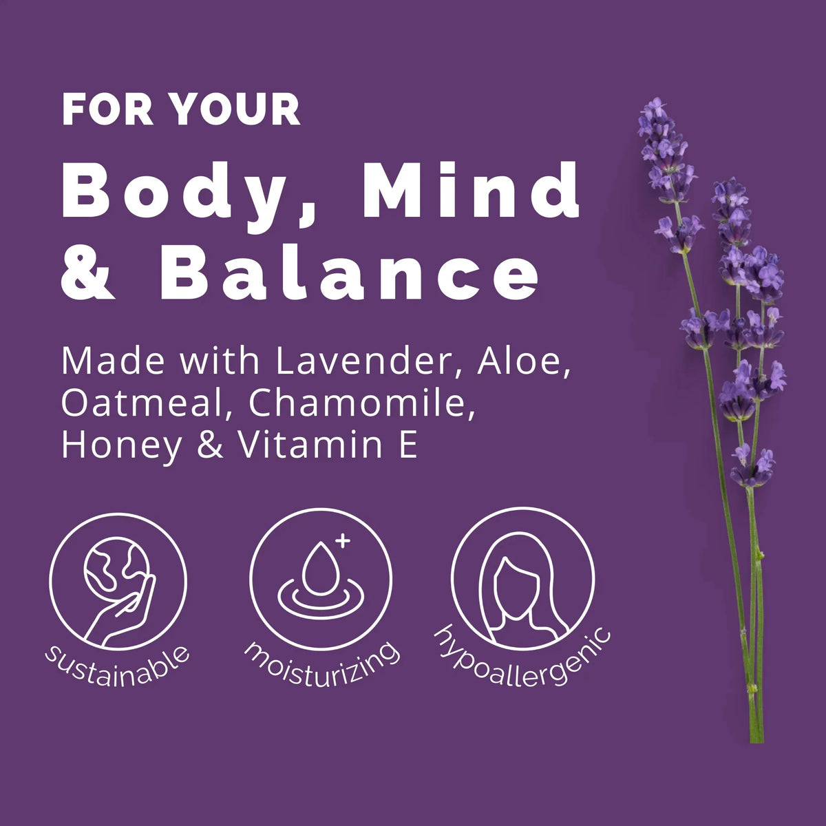 Lavender Body Wipe 20 Count 2 Pack Q916