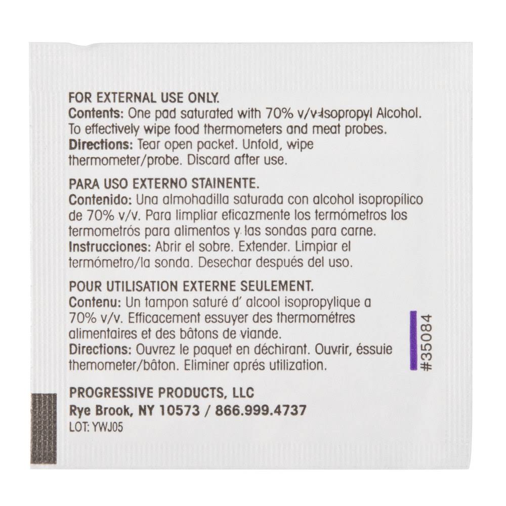 Probe Wipe Sachet Sanitizing Wipes - 10/Case A6176