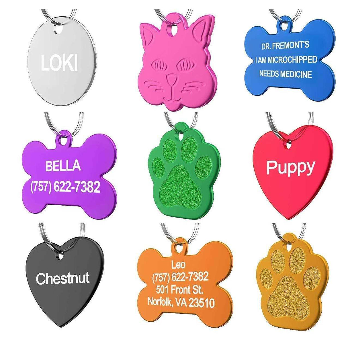 Custom Pet ID Tag J3341