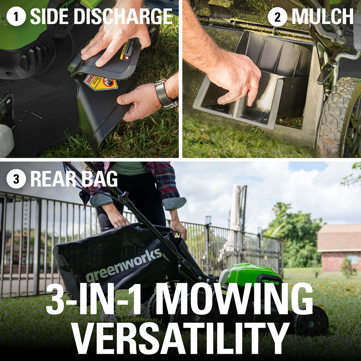 40V 20 Brushless Push Lawn Mower with 4.0 Ah Battery & Quick Charger U551742