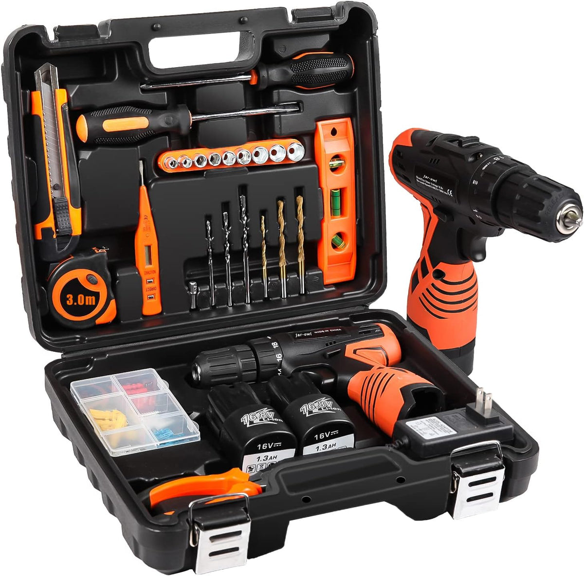 16.8V Cordless Drill Combo Kit with 48 Accessories Tool Set L318946