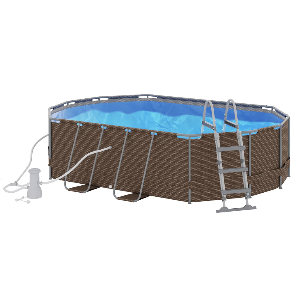 Brown Non-Inflatable Frame Swimming Pool Q912