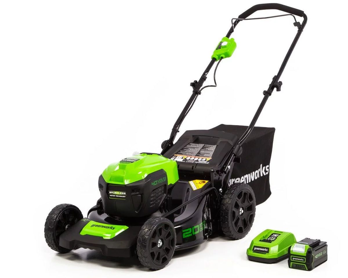 40V 20 Brushless Push Lawn Mower with 4.0 Ah Battery & Quick Charger U551742