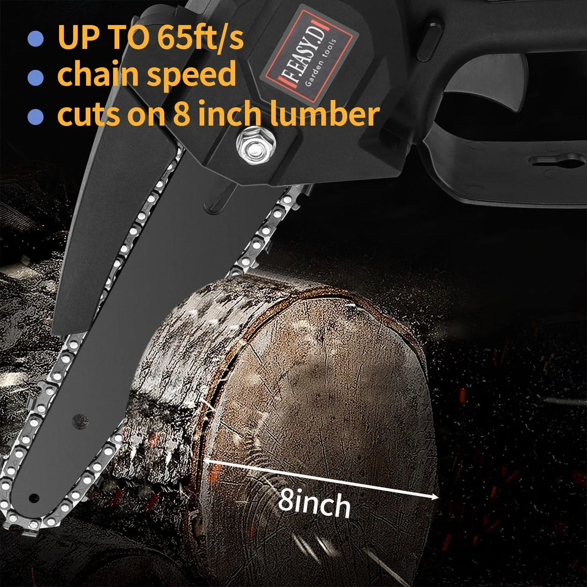 2-in-1 Cordless Pole Saw and Mini Chainsaw with 2 24V Batteries S88562