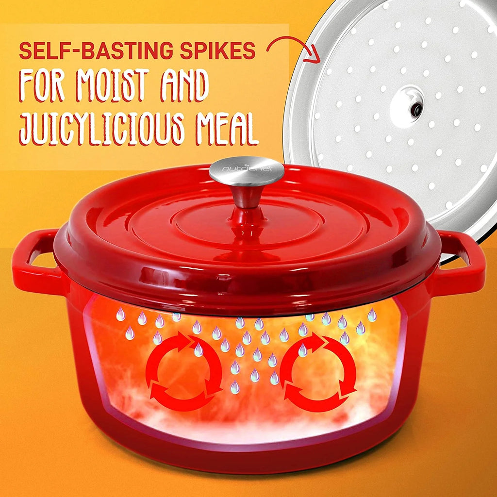 Red Enameled Cast Iron Dutch Oven C272523