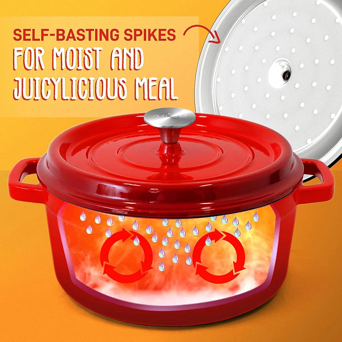 Red Enameled Cast Iron Dutch Oven C272523